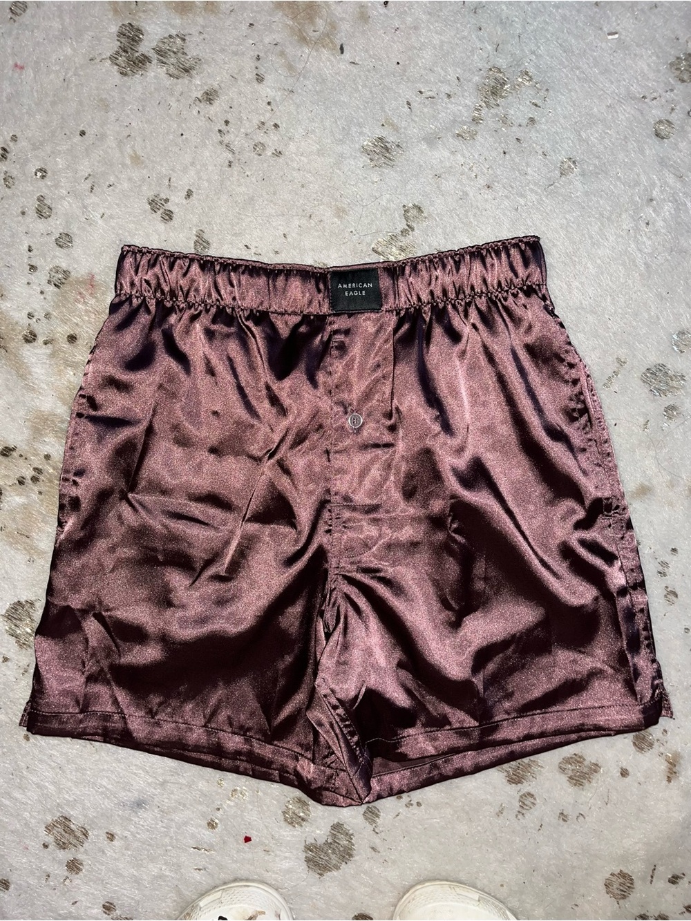 American Eagle Outfitters Satin Wine Boxer Shorts